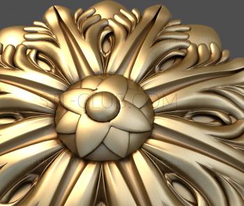 3D model A snowflake with a center (STL)